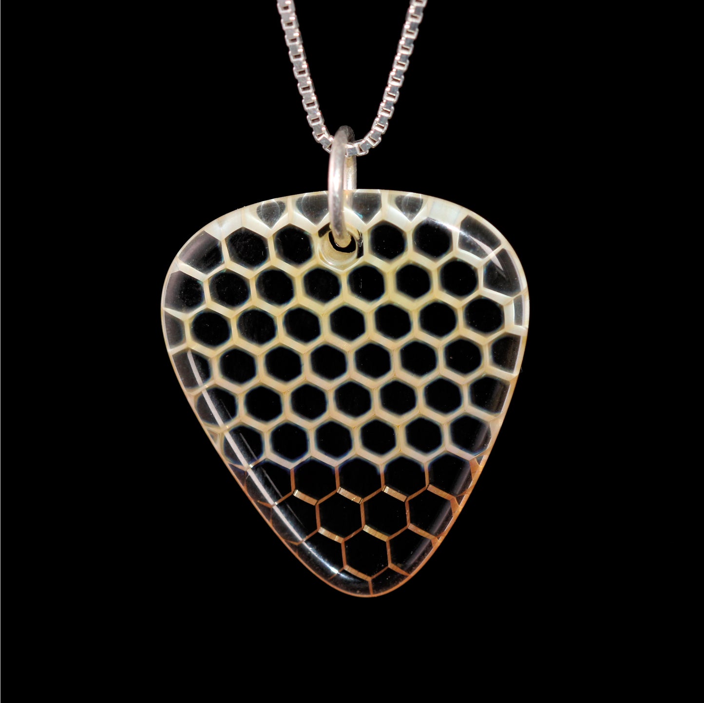 "Transition" Guitar Pick Honeyglass Necklace