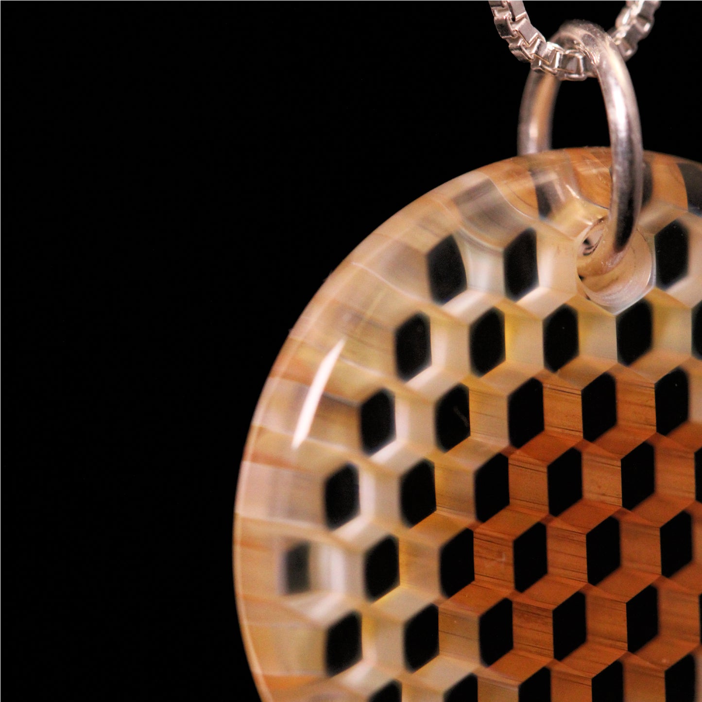 "Luminescence" Circular Honeyglass Necklace