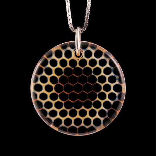 "Luminescence" Circular Honeyglass Necklace