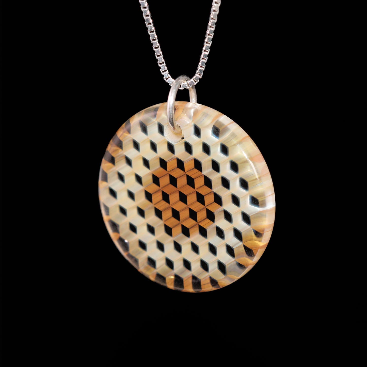 "Luminescence" Circular Honeyglass Necklace