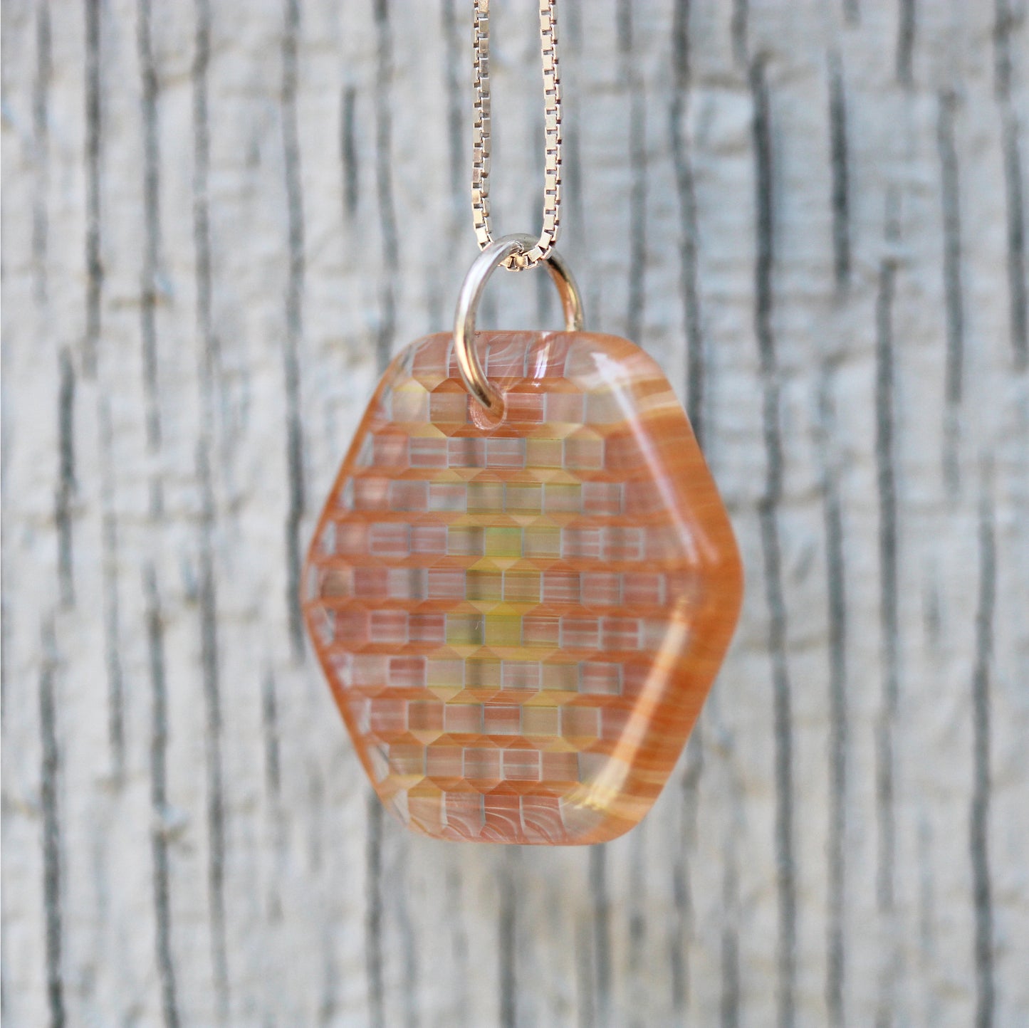 "Nexus" Hex Honeyglass Necklace