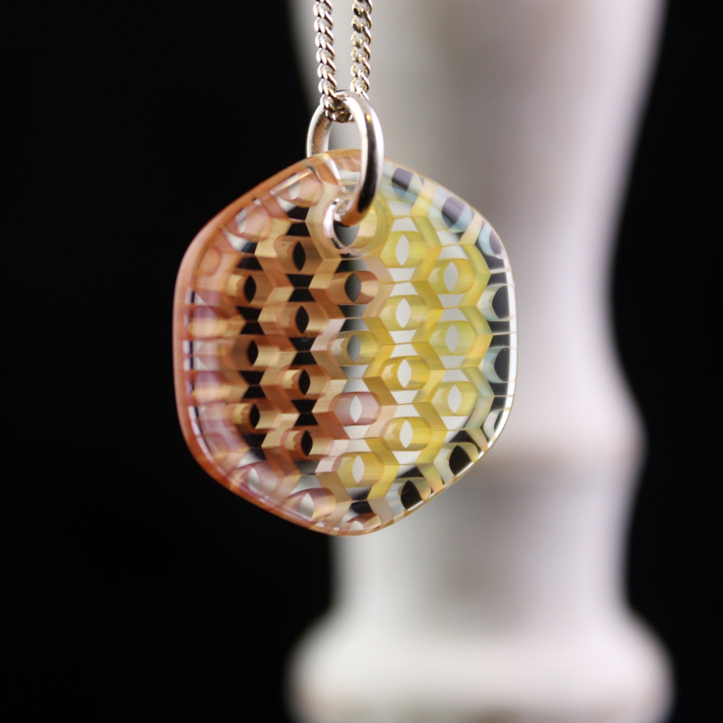"Duality" Hex Honeyglass Necklace