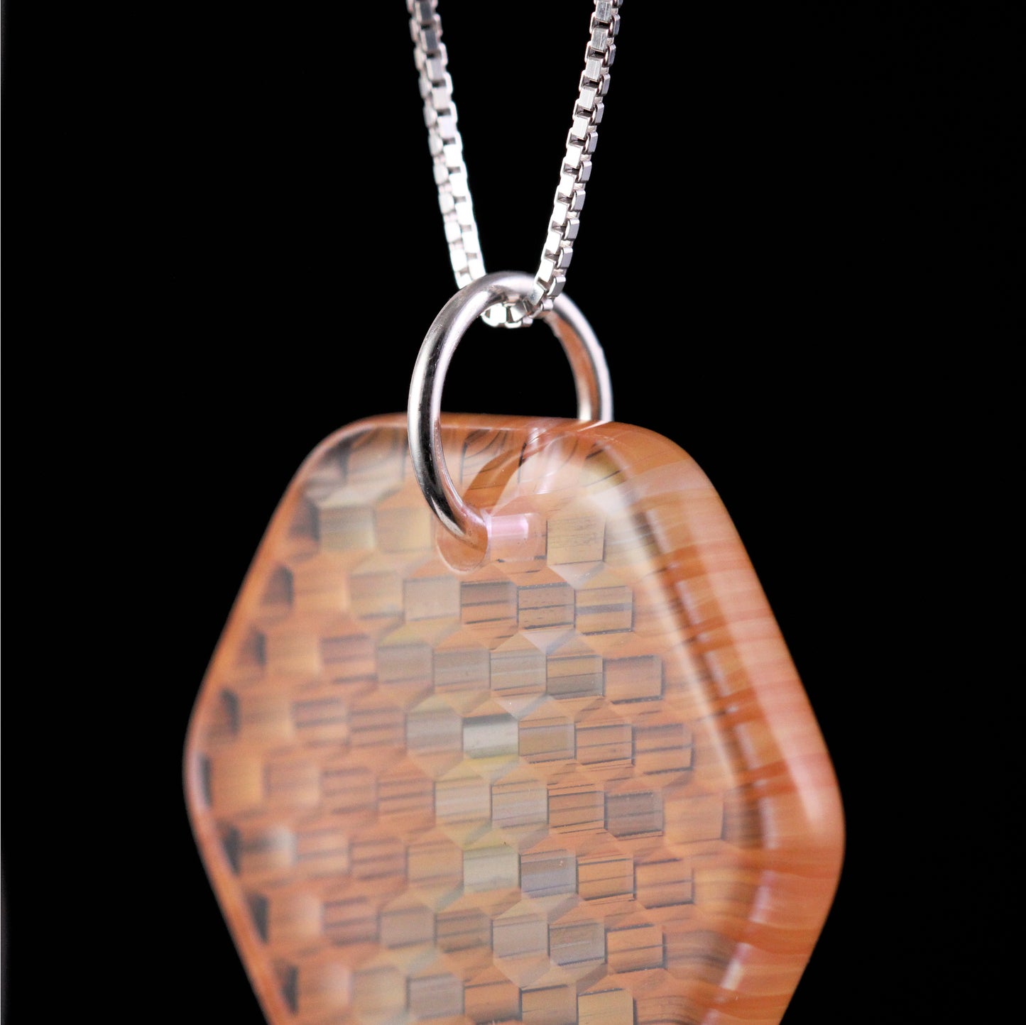 "Nexus" Hex Honeyglass Necklace
