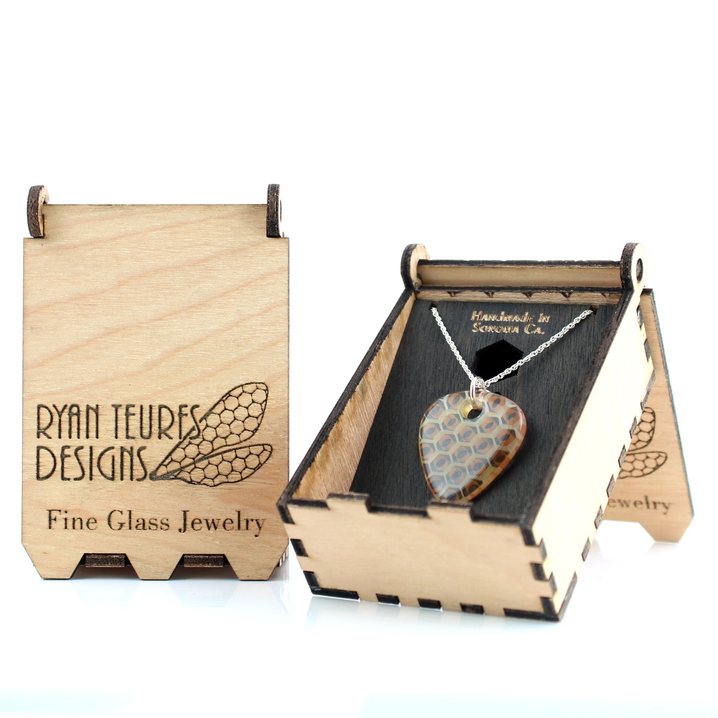 "Silhouette" Guitar Pick Honeyglass Necklace