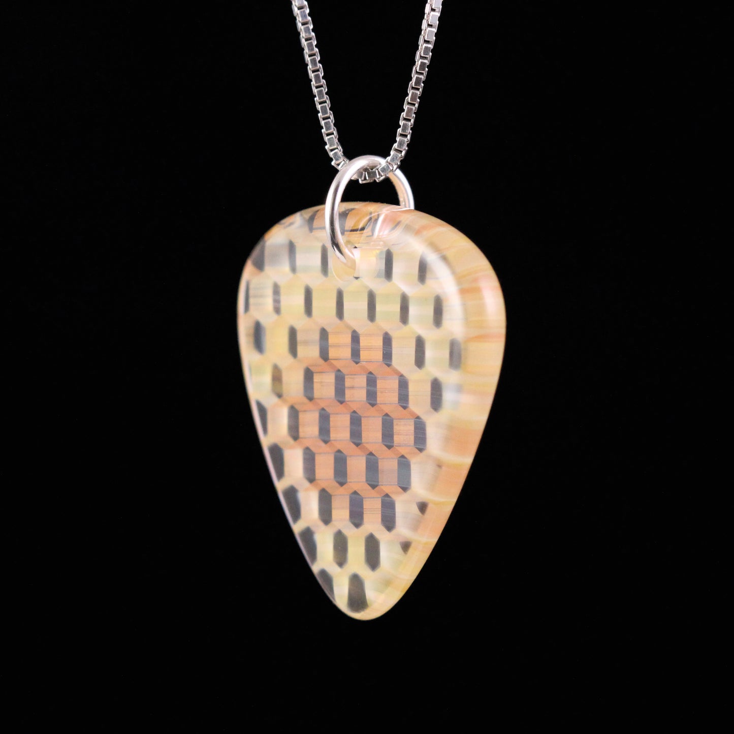 "Luminescence" Guitar Pick Honeyglass Necklace