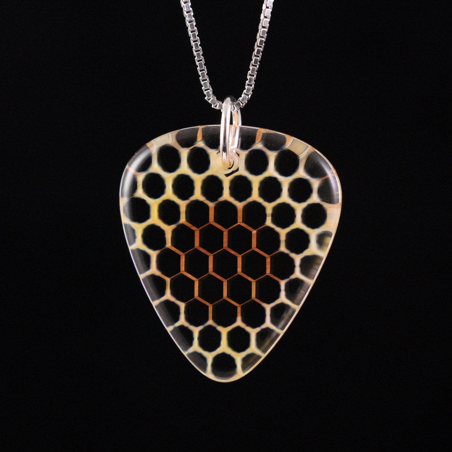 "Luminescence" Guitar Pick Honeyglass Necklace