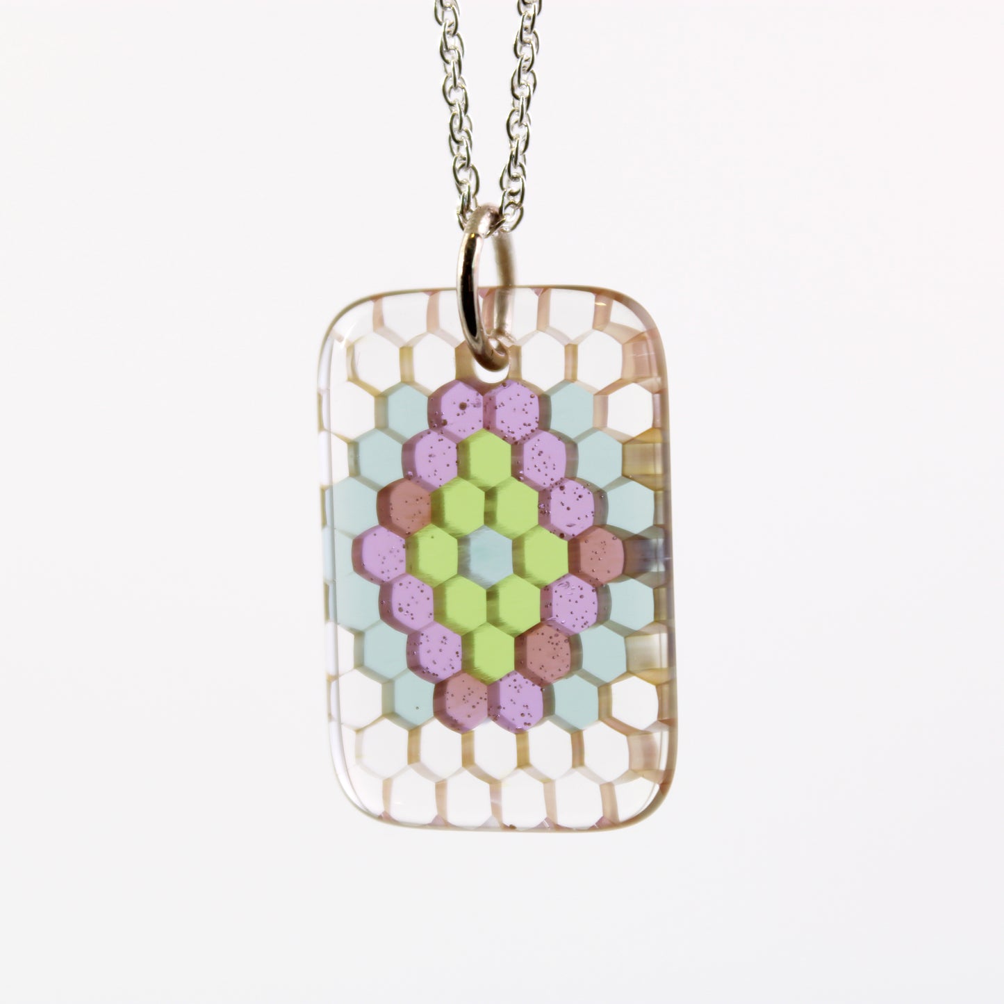 "Arcane" Rectangular Honeyglass Necklace