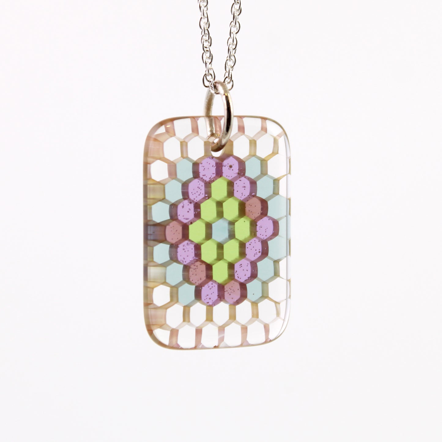 "Arcane" Rectangular Honeyglass Necklace