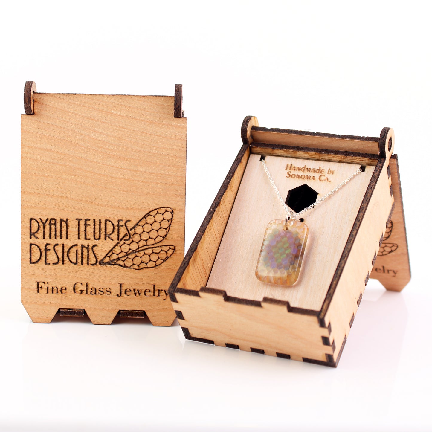 "Arcane" Rectangular Honeyglass Necklace
