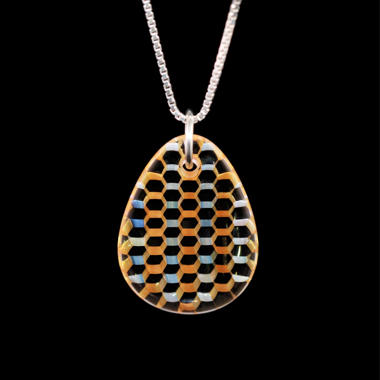 "Echo" Teardrop Honeyglass Necklace