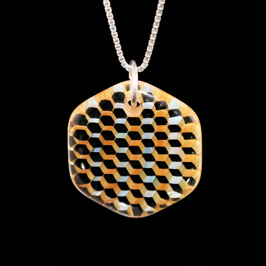 "Echo" Hex Honeyglass Necklace
