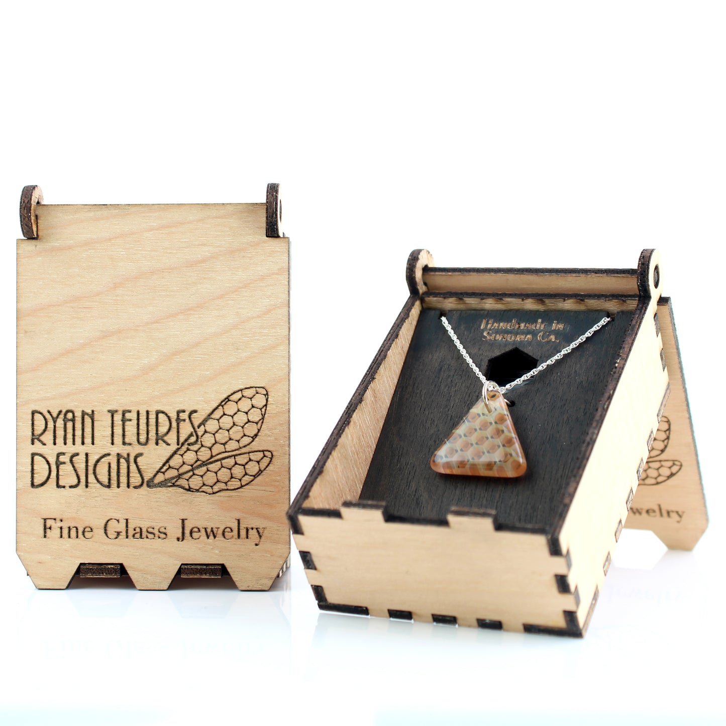 "Silhouette" Triangular Honeyglass Necklace