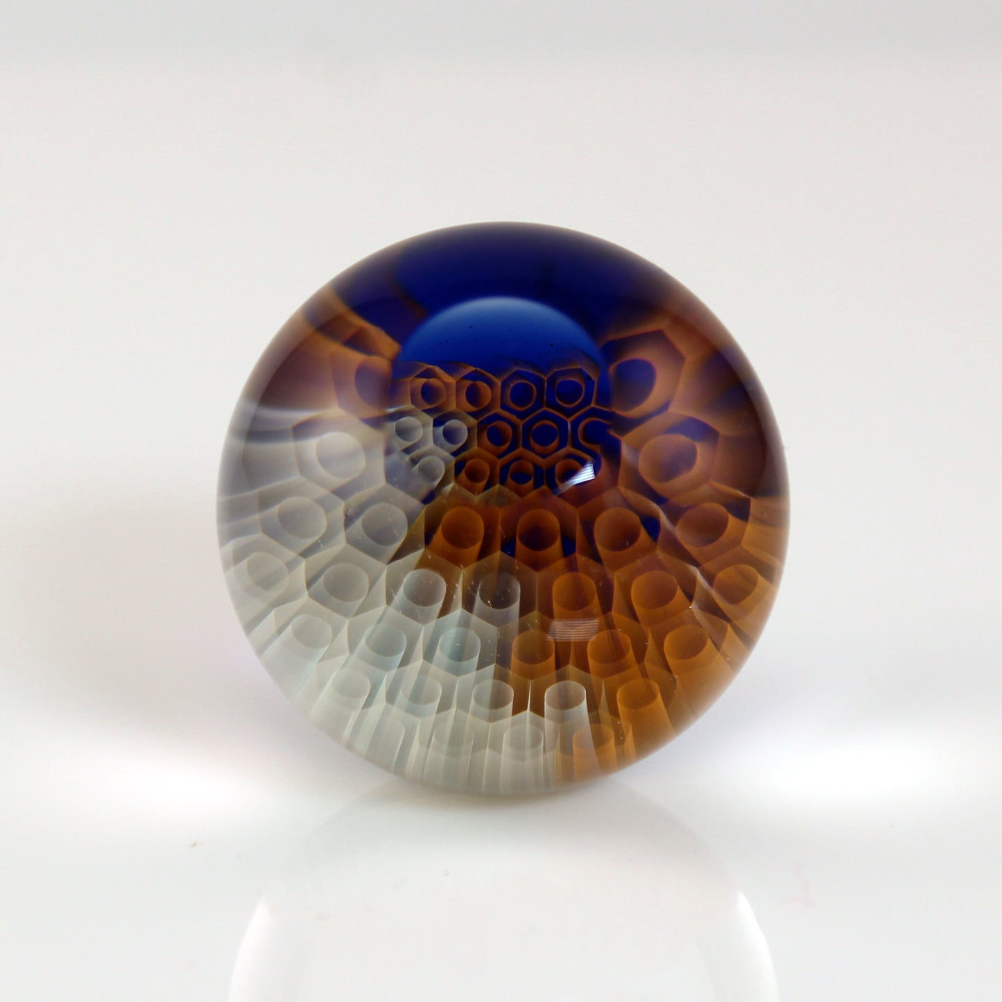 24mm Window Marble Duality with Cobalt Blue