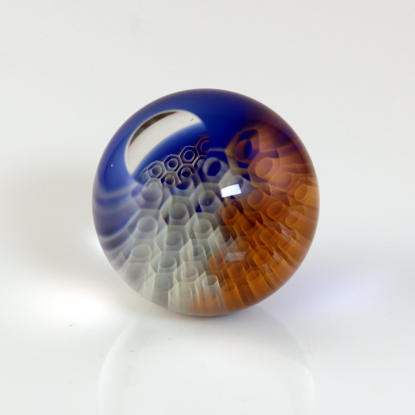 24mm Window Marble Duality with Cobalt Blue