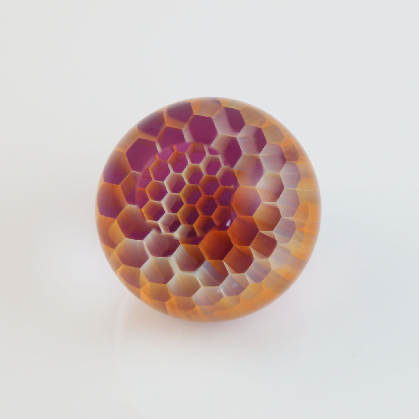 28mm Window Marble Luminescense with Gold Amethyst
