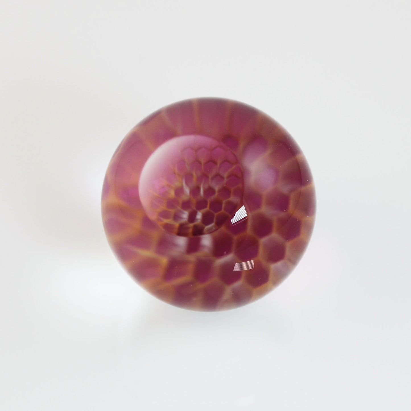 30mm Window MarblePure Honey with Gold Amethyst backing