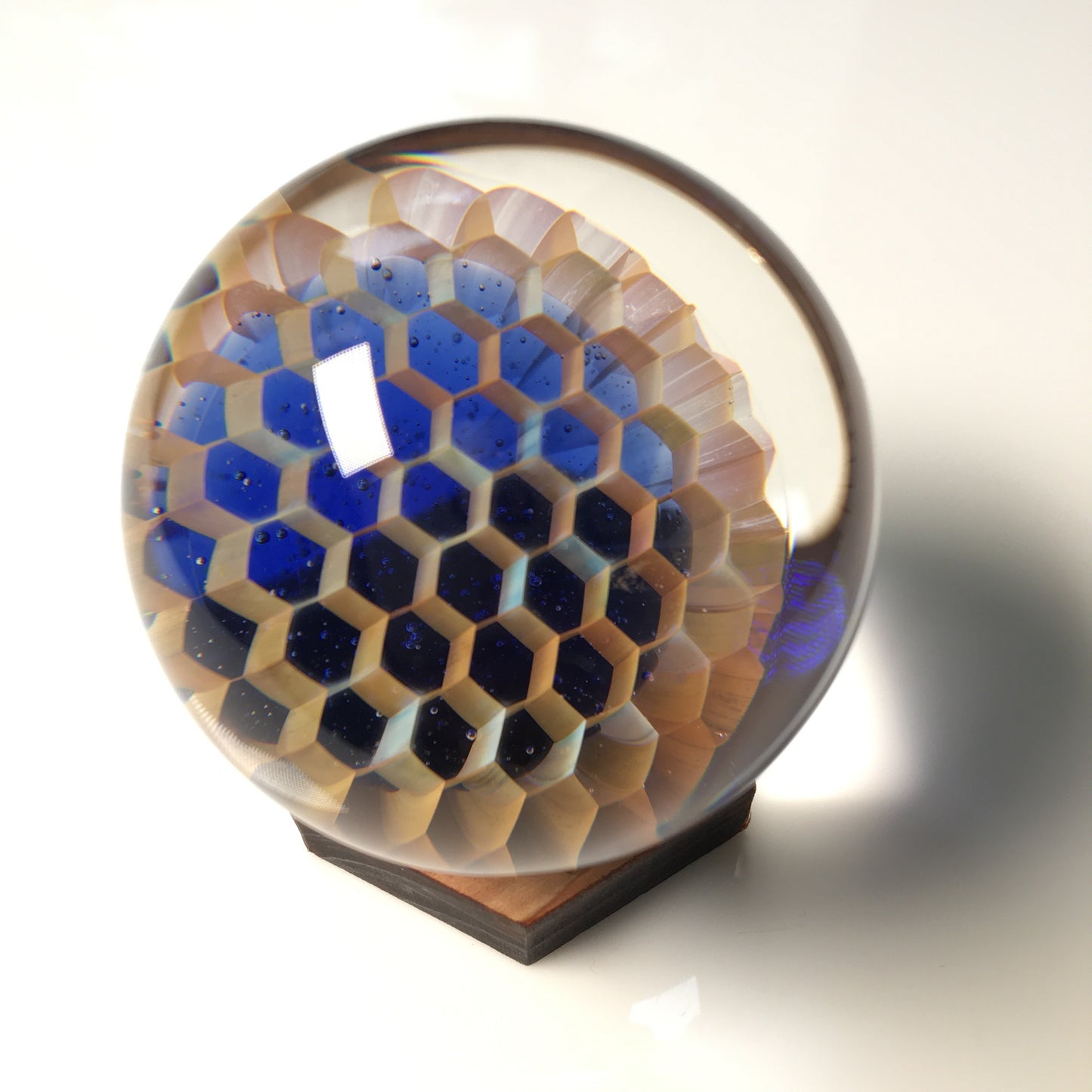 46mm Dahlia Marble 'Infinite' with Light Cobalt Blue