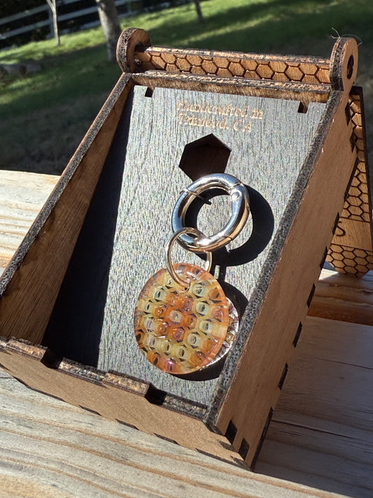 Round Honeyglass Dog Tag