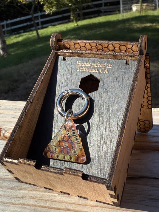 Triangle Honeyglass Dog Tag
