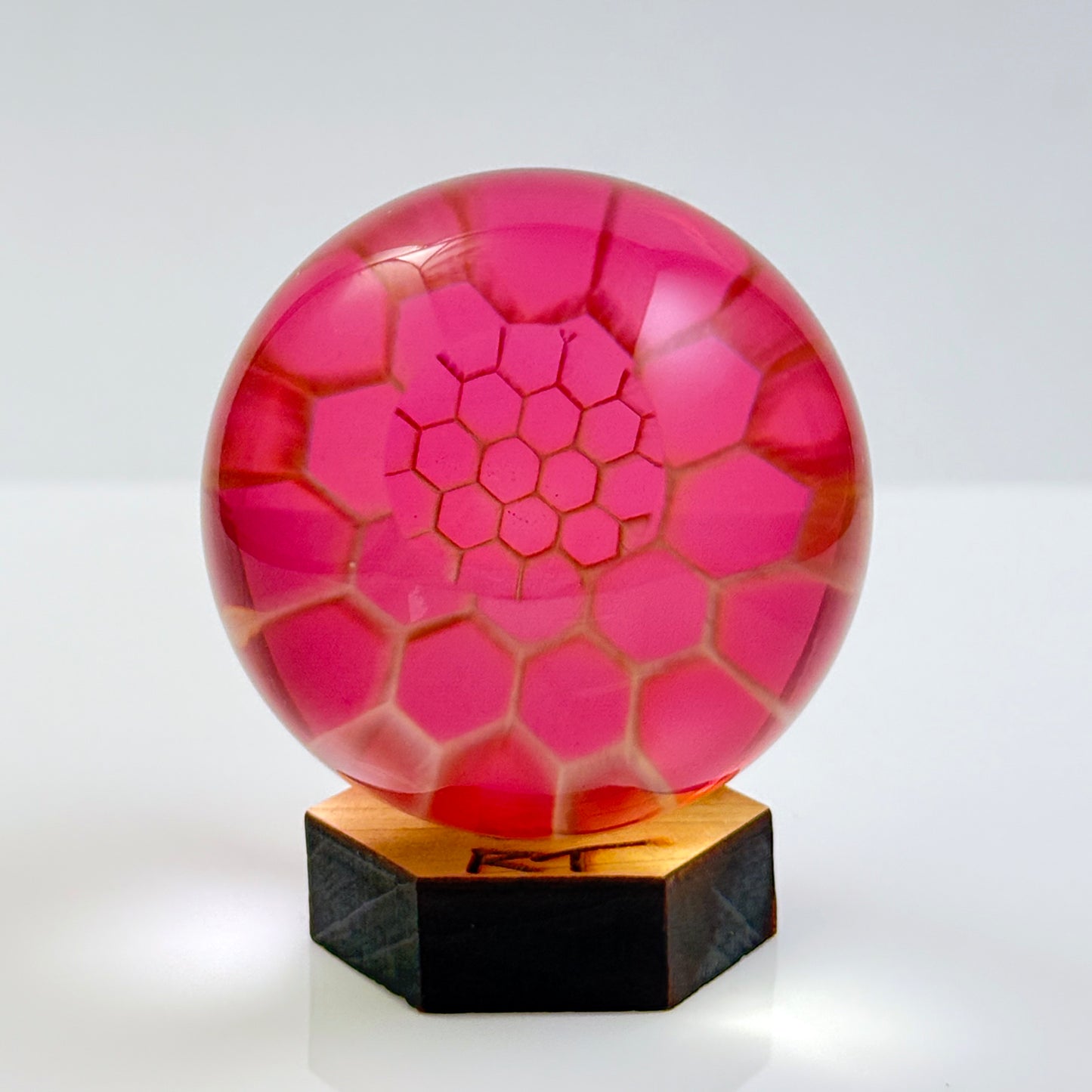 42mm Window Marble with Gold Ruby