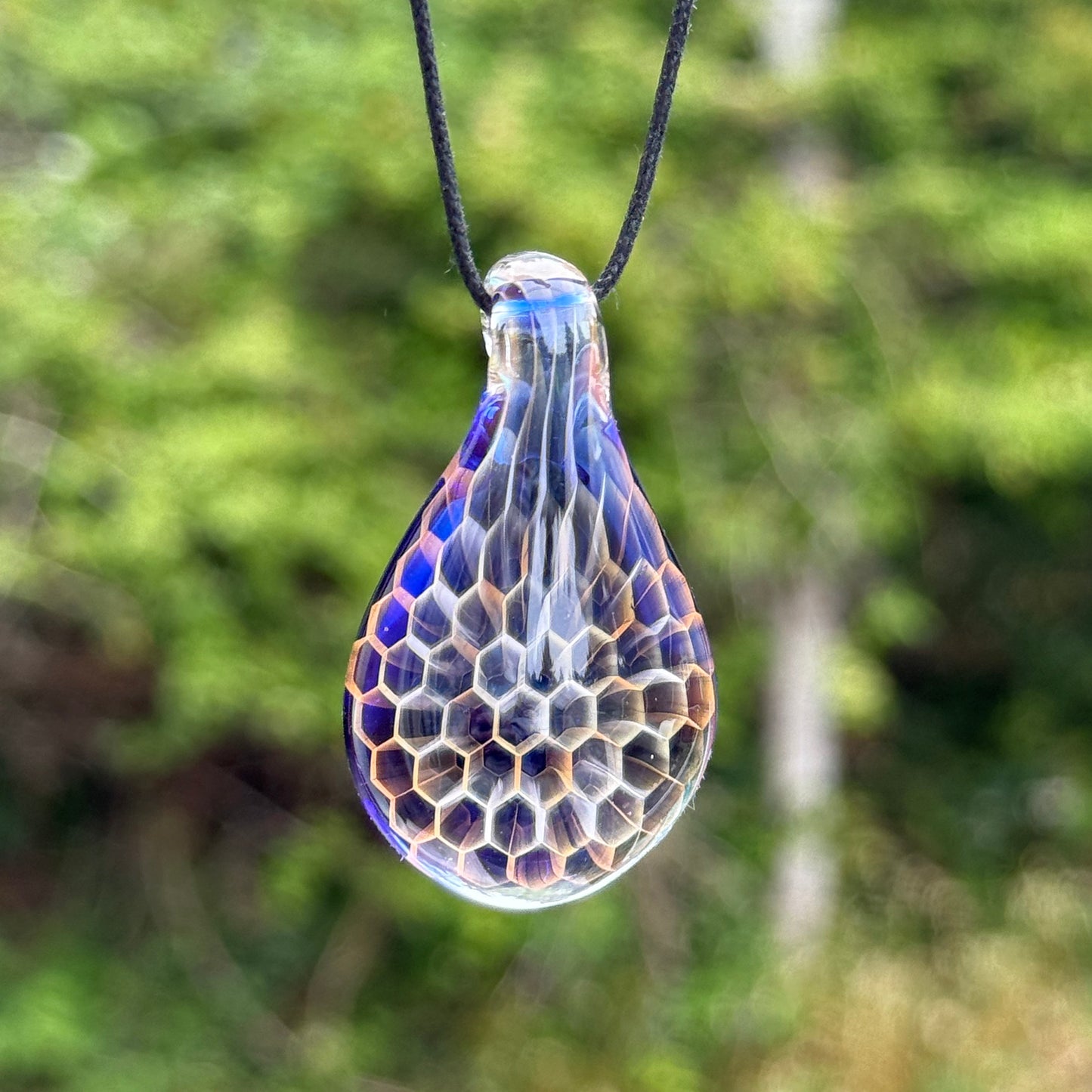 Honey Drop Pendant in Cobalt Blue