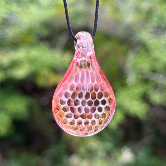 Honey Drop Pendant in Gold Ruby