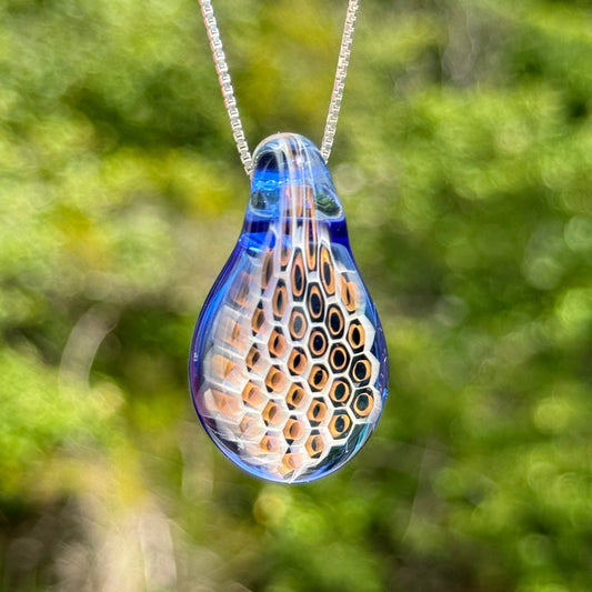 Honey Drop Pendant in Cobalt Blue