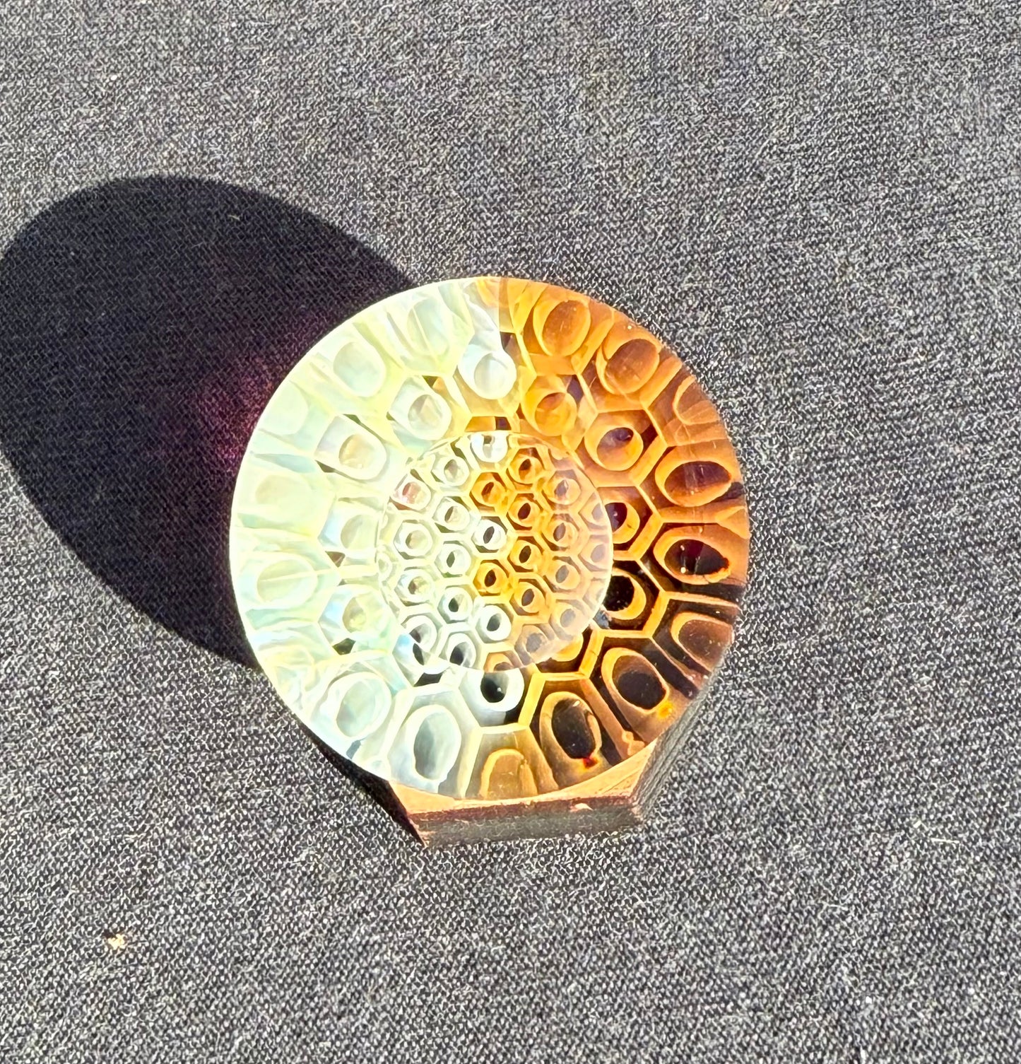 32 mm Duality with Gold Amethyst