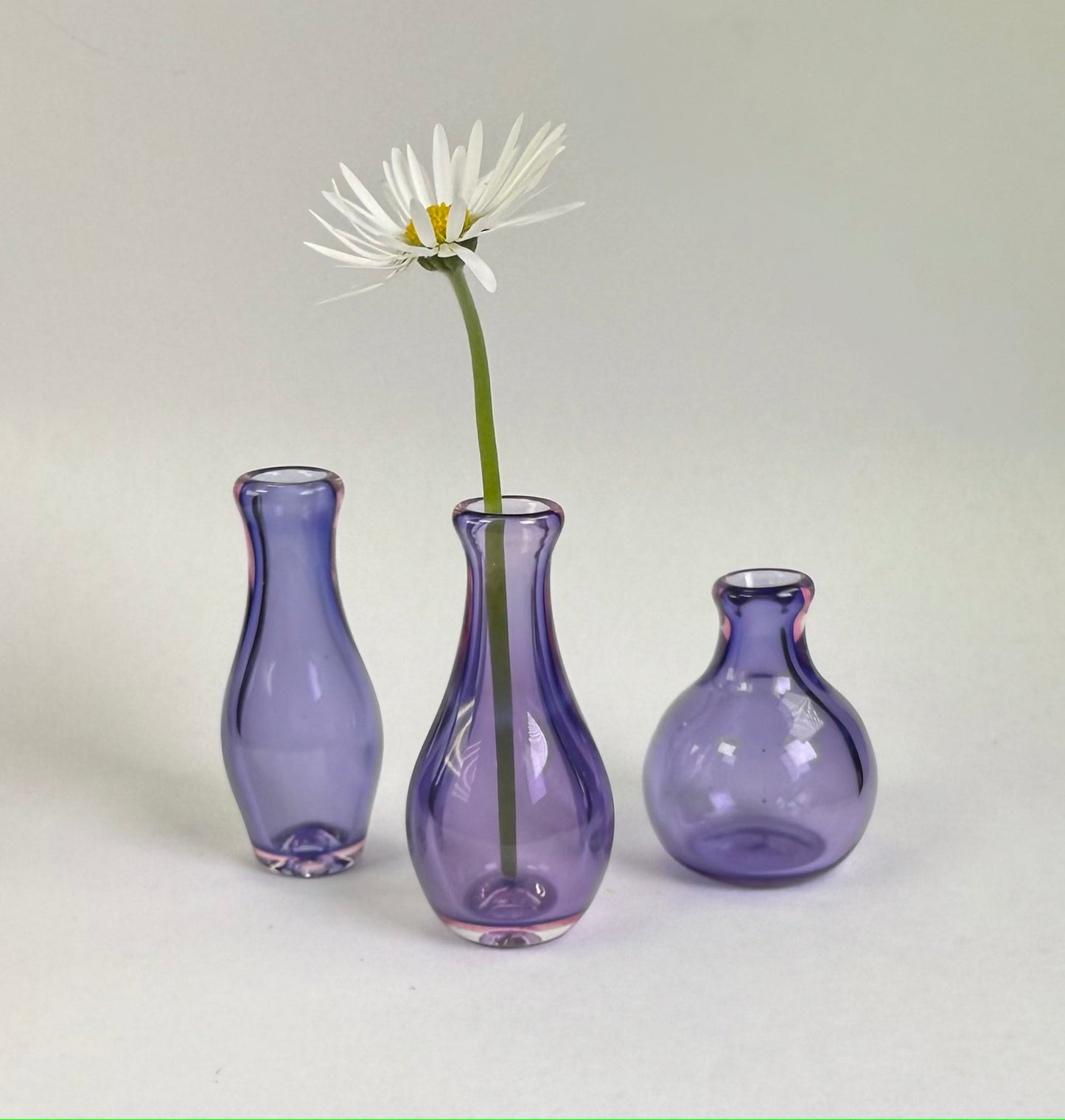Set of three mini vases