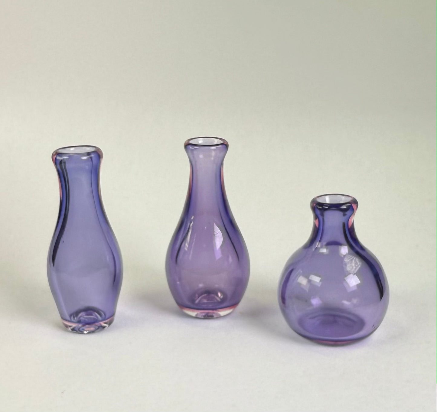 Set of three mini vases