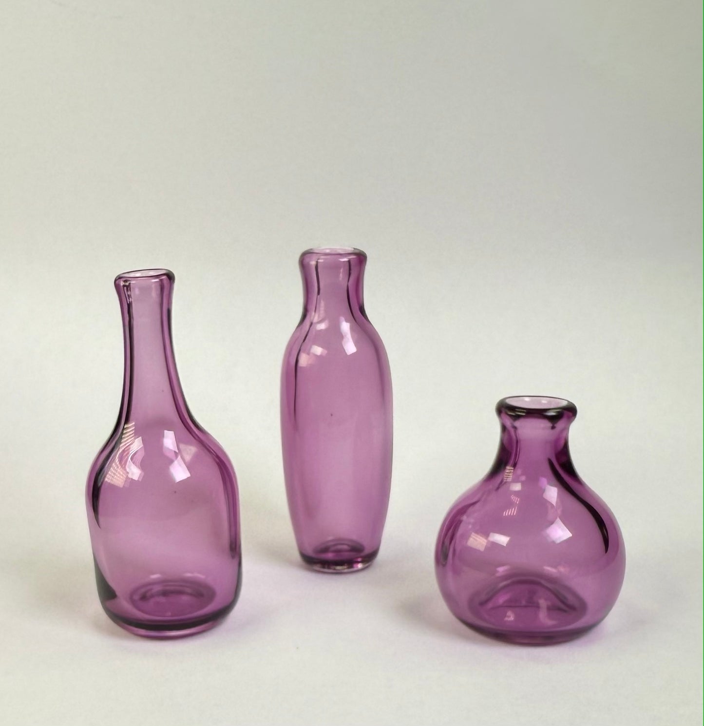 Set of three mini vases