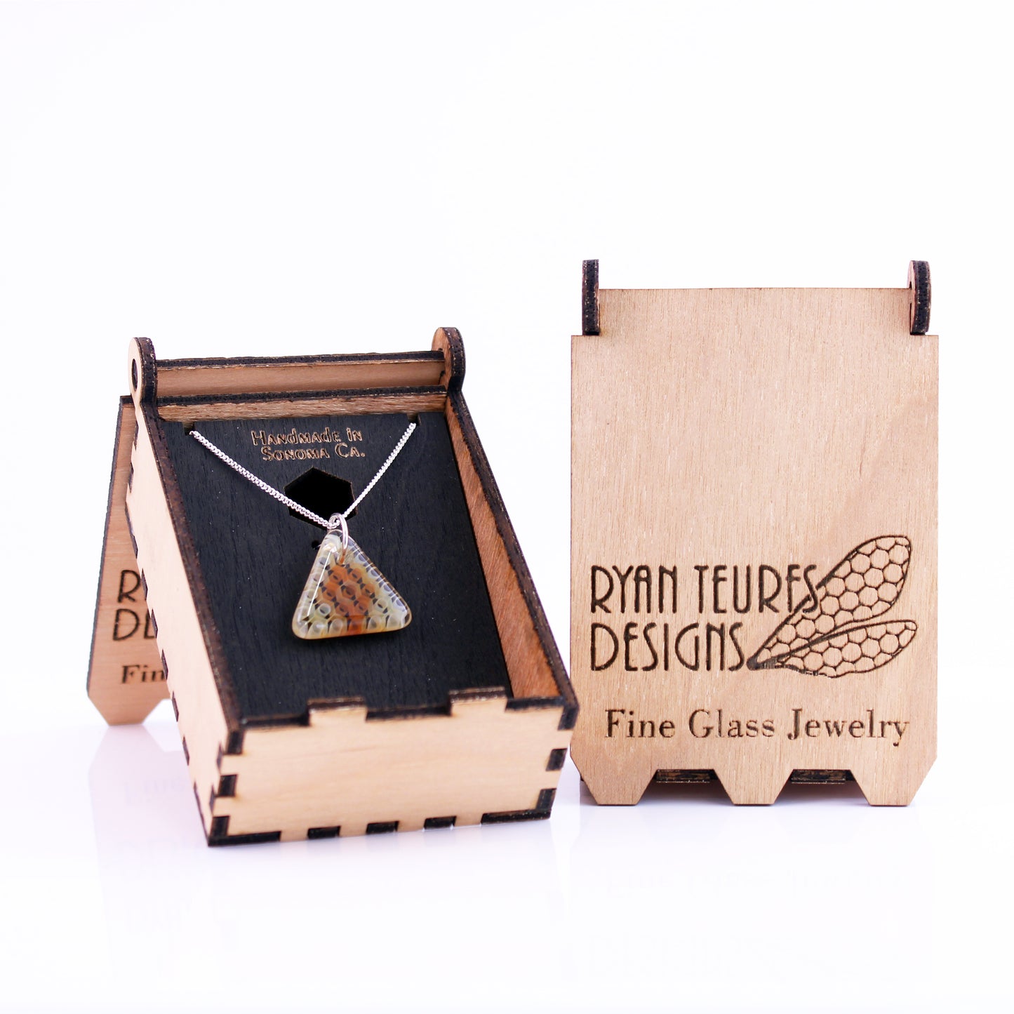 "Fortuna" Triangular Honeyglass Necklace