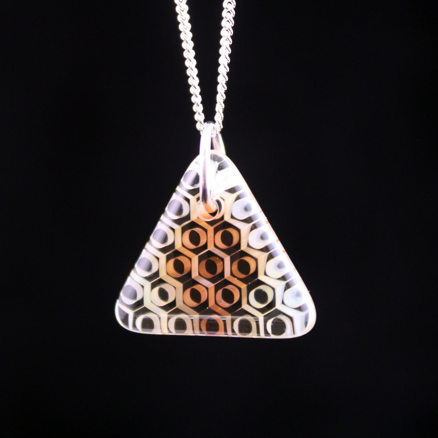 "Fortuna" Triangular Honeyglass Necklace