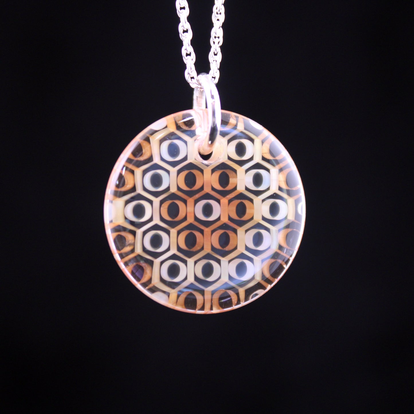 "Celestial" Circular Honeyglass Necklace