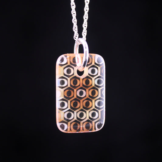 "Celestial" Rectangular Honeyglass Necklace