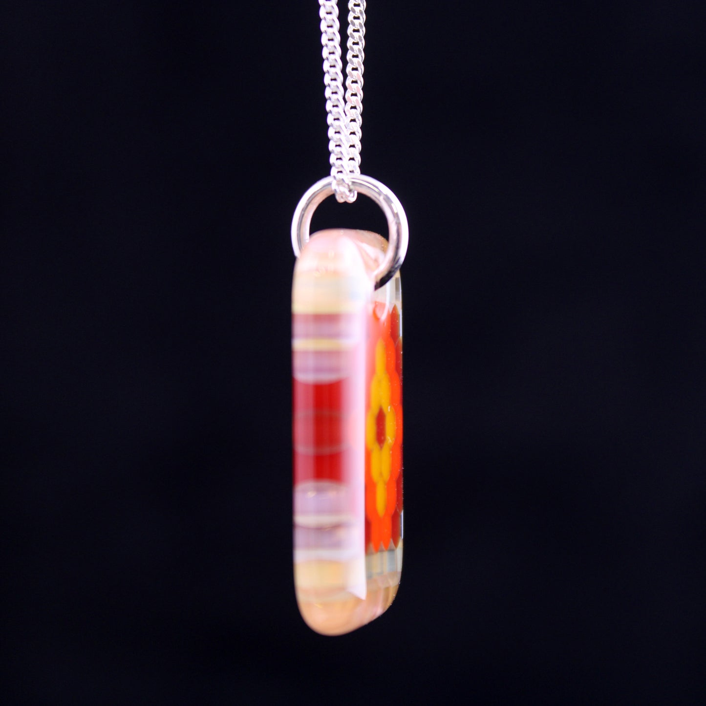 "Helios" Rectangular Honeyglass Necklace