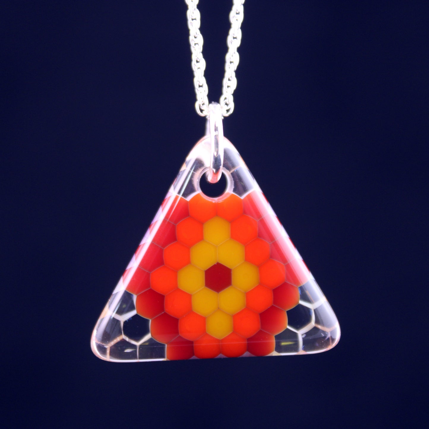 "Helios" Triangular Honeyglass Necklace
