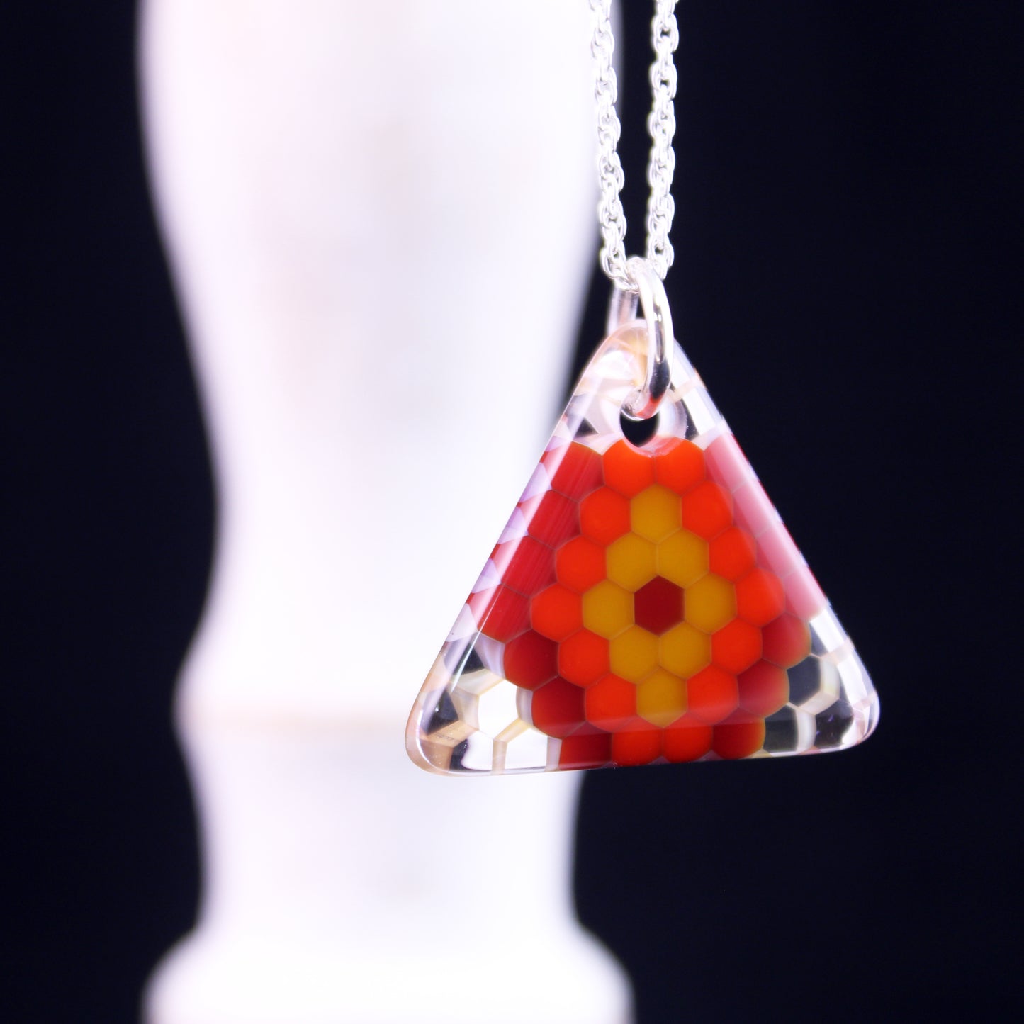 "Helios" Triangular Honeyglass Necklace