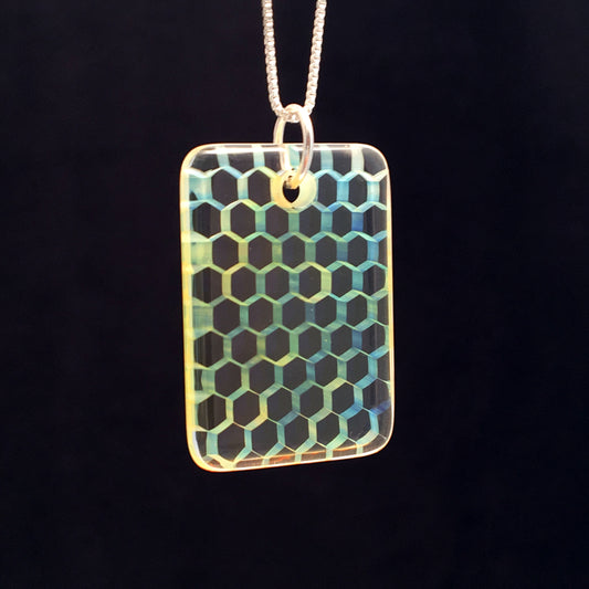 "Ethereal" Rectangle Honeyglass Necklace