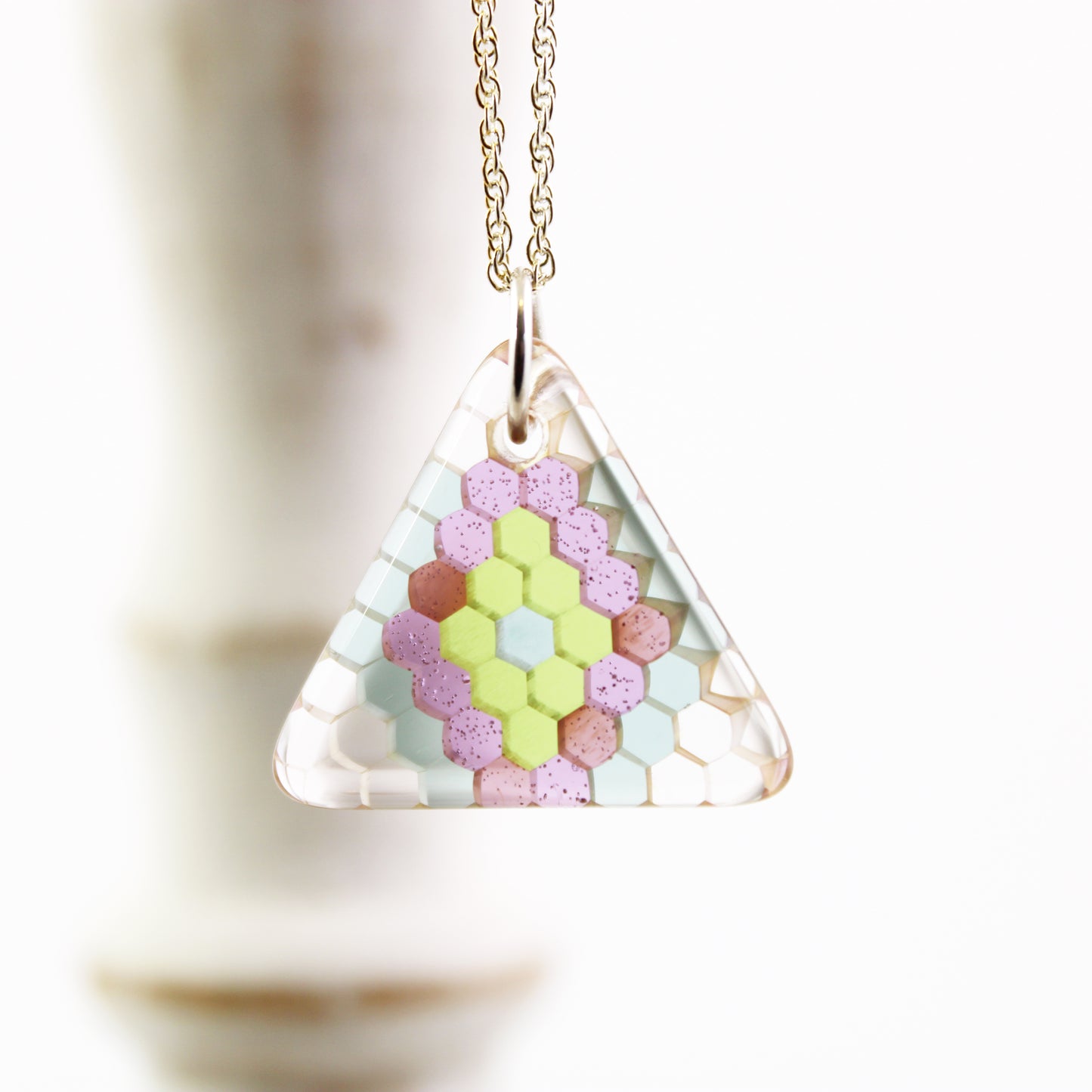 "Arcane" Trianglular Honeyglass Necklace