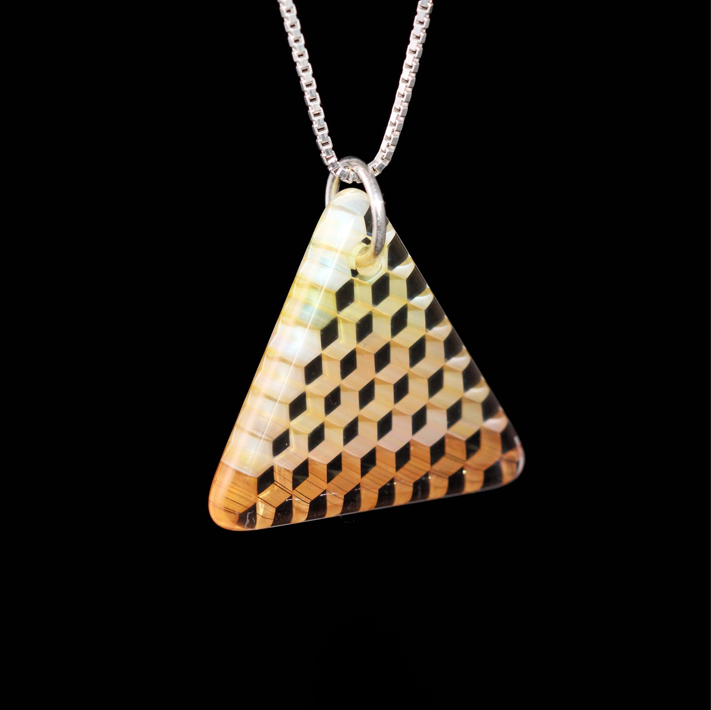 "Transition" Triangular Honeyglass Necklace