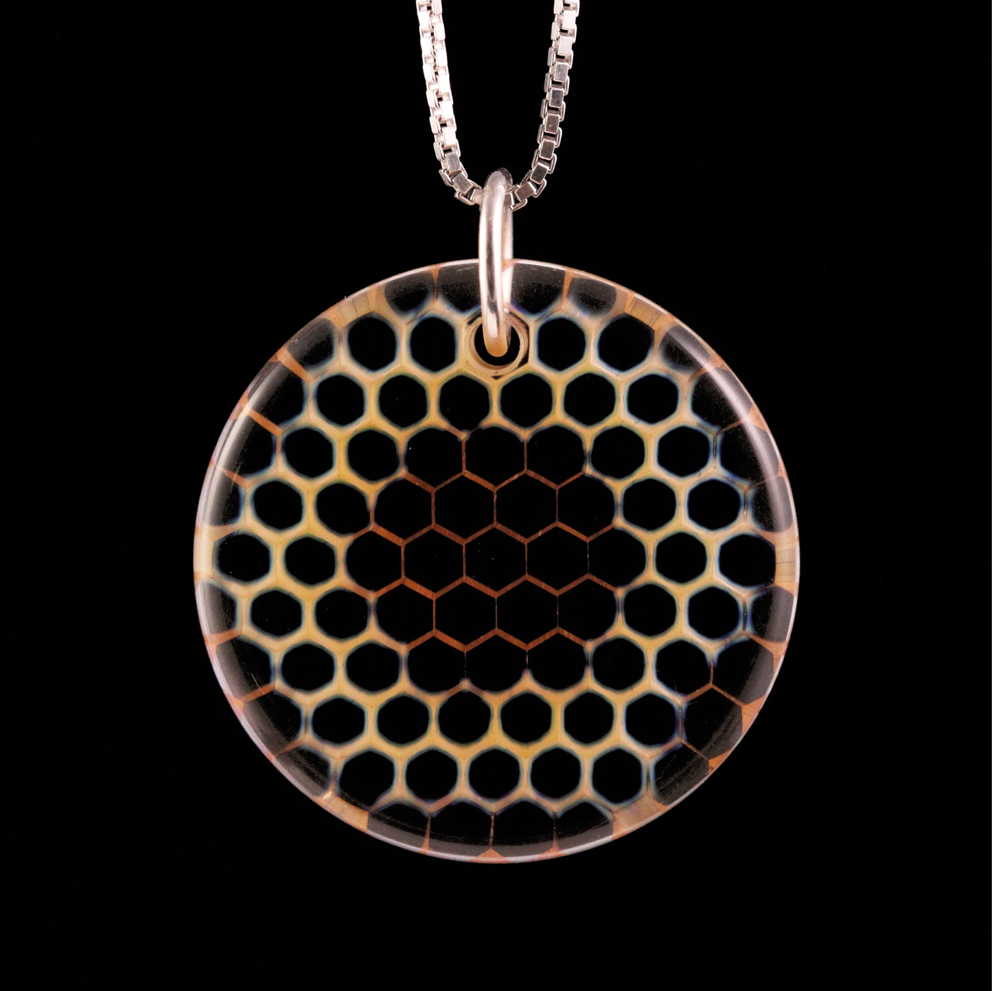 "Luminescence" Circular Honeyglass Necklace