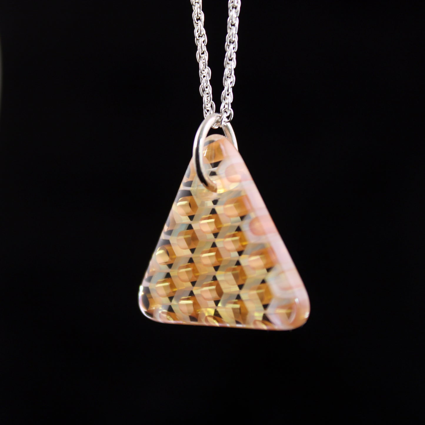 "Silhouette" Triangular Honeyglass Necklace
