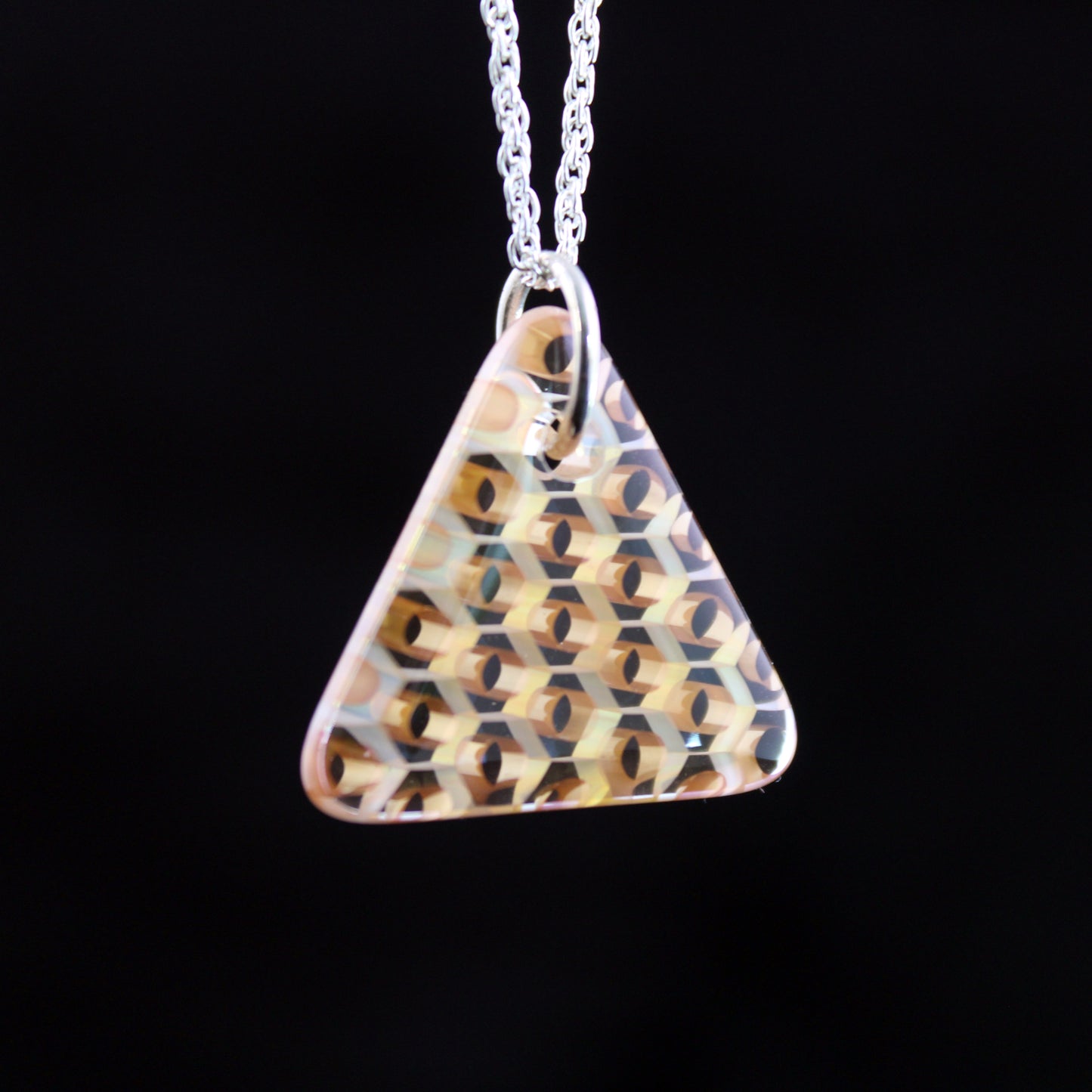 "Silhouette" Triangular Honeyglass Necklace