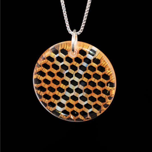 "Nexus" Circular Honeyglass Necklace